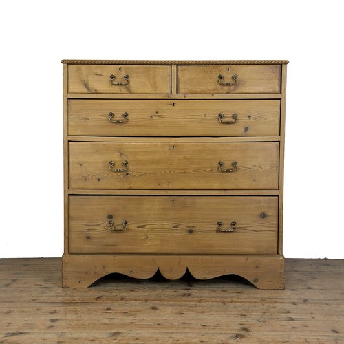 Antique stripped pine chest - antique,