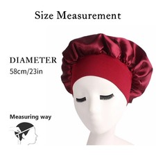 New Women Long Hair Care Bonnet Night Sleep Hat Cap Silk feel Head Turban UK
