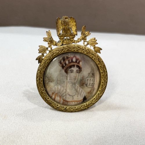 Antique miniature painted - antique,