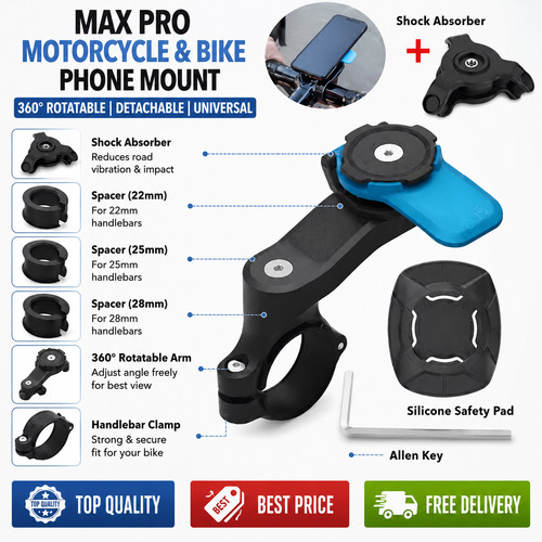 Quad lock motorcycle phone - quad,