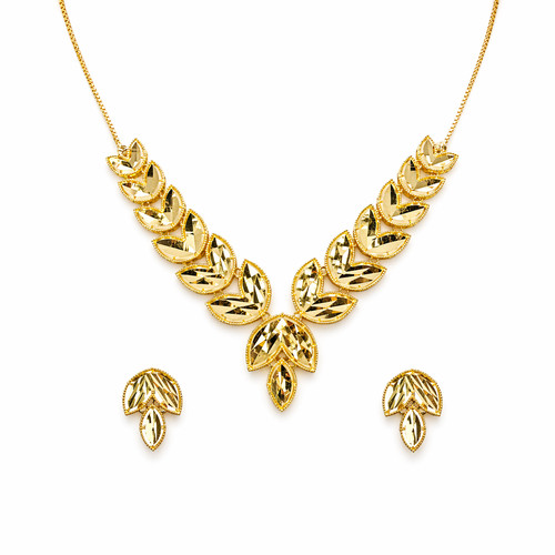 22ct gold diamond cut - gold,