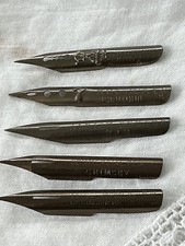 5 DIP PEN NIBS HOTAIR BALLON/CHICKEN/ROBERTS &JACKSON PLUME FEDER BLANZY POURE