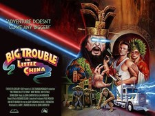 BIG TROUBLE IN LITTLE CHINA 1985 quad poster print 30x40" John Carpenter FREEP&P