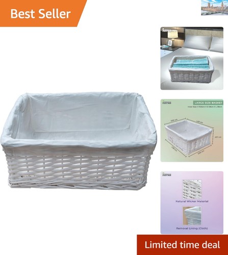 Elegant white wicker - wicker, storage