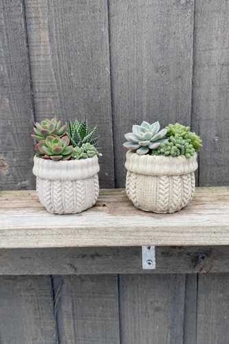 Knitted effect concrete - effect, small
