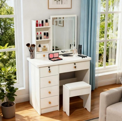 Dressing table with mirror - dressing,