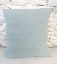 Cushion Cover, 18", Linen Blend, Duck Egg Blue,  Laura Ashley Fabric.