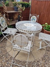 Vintage Heavy Metal Garden Chair Set