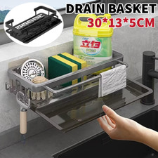 Sink Caddy Basket Drain Rack Sponge Dishcloth Holder Kitchen Storage Organizer
