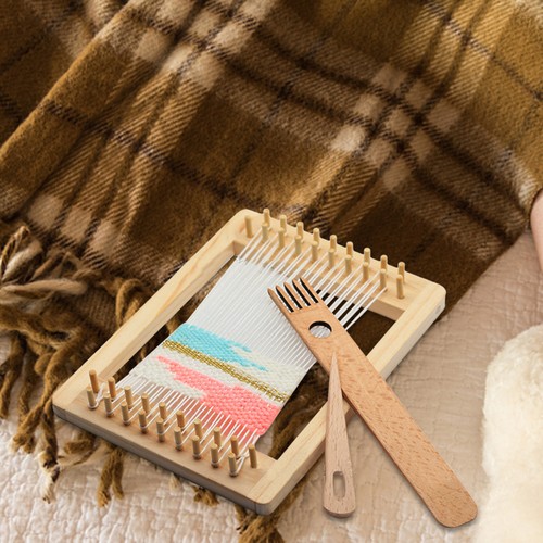 Wooden hand knitted machine - wooden, hand-knitted