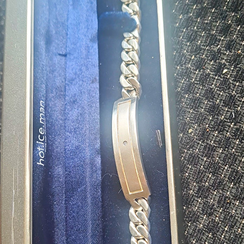 Vintage sterling hot ice curb - ice,