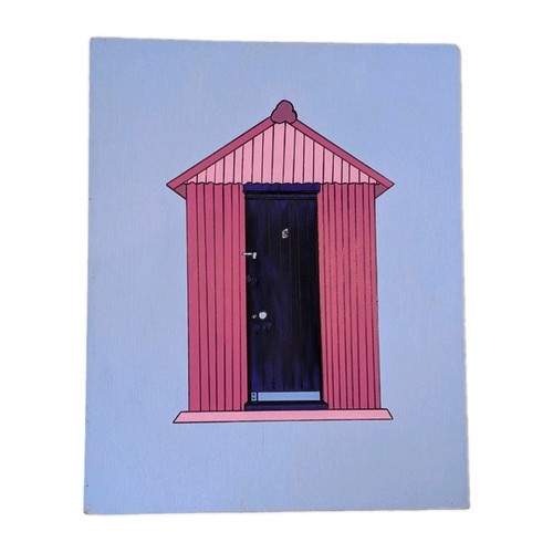 Pink beach hut pop - beach,