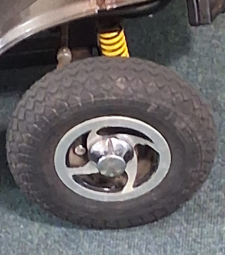 Black mobility scooter - scooter, wheel