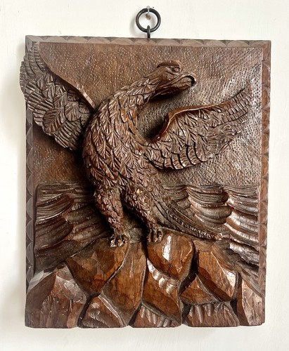 Hand carved wooden - wooden, eagle