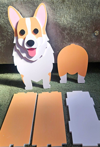 Corgi dog planter - planter., packed