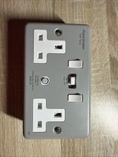 PowerBreaker 2 Gang 13A RCD Surface Mounted Socket 30mA Passive