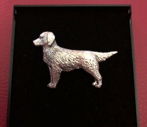 Retriever dog pin badge real - dog,