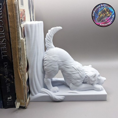 Dog log bookend fantasy - dog,