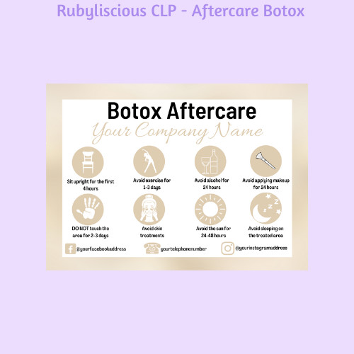 Personalised botox aftercare - botox,