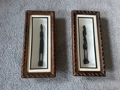 Pair framed african tribal - framed,