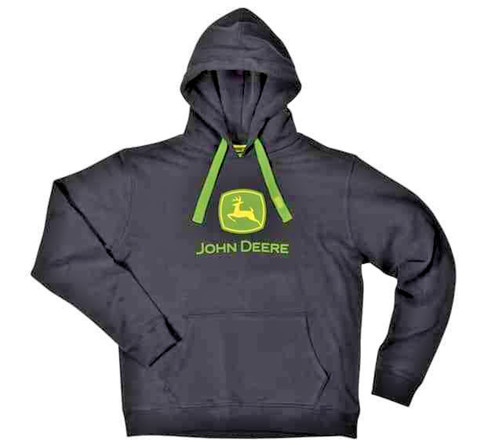 John deere black hoodie - deere,