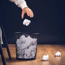 AHUNTTER 2 Pack Mesh Waste Paper Bin 12 Litres Metal Waste Basket Small Trash Ca