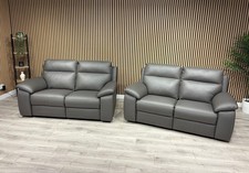F. Village Nicoletti PEPINO Leather 2 x 2 Seater Recliner Sofa Set - RRP £4,990