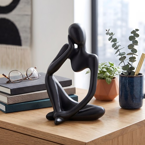 Nordic resin thinker statue - nordic,