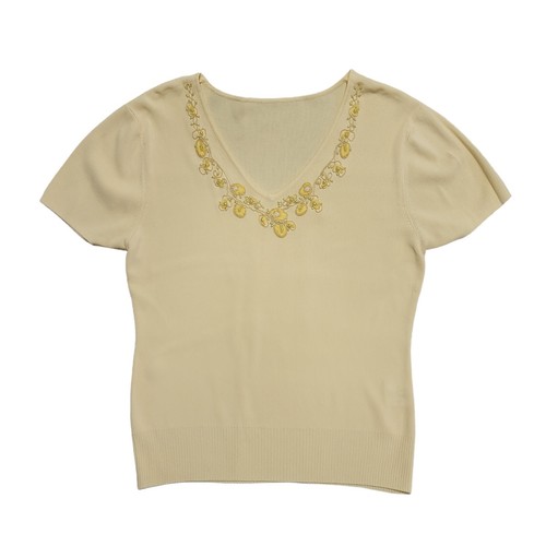 Vintage yellow v neck - vintage,