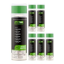 6x Autotek Rover Tara Green Fast Drying High Coverage Aerosol Spray Paint 300mL