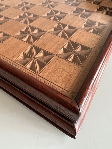 Antique worked mahogany - worked, cased