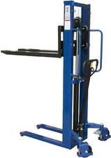 1000kg Manual High Lift Hand Hydraulic Pallet Stacker Truck Forklift Move 1600mm