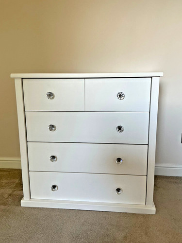 Boori white wooden - wooden, chest