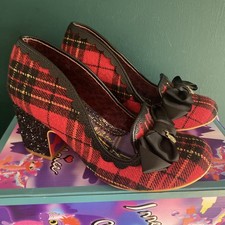 New Boxed Irregular Choice Womens Prim & Proper High Heel Red UK SZ 3.5 / EU36