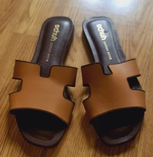 BRAND  NEW LADIES  SCHUH TANDRA FLAT LEATHER MULES 100% LEATHER SIZE 6