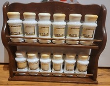 VTG Wooden Spice Rack with 12