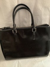 ANYA HINDMARCH EBURY BLACK LEATHER  Vintage HANDBAG TOTE