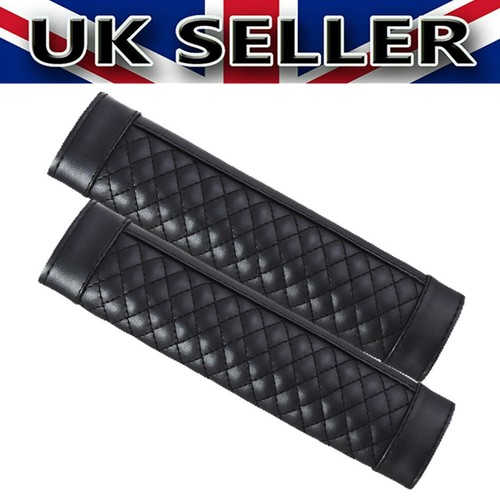 Leather car seat belt cover - leather,