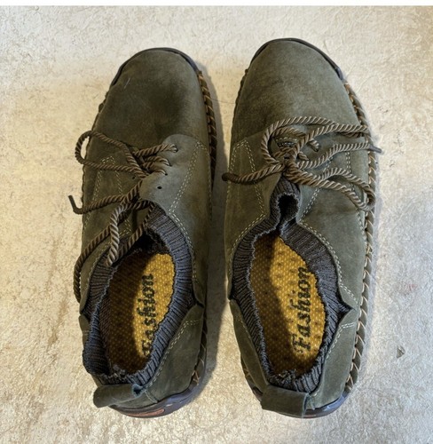 Oulos buffalo green suede - green,