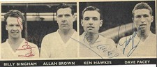 Luton Town - 50's - Rare hand signed picture x 3