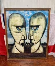 Vintage Framed Large 1990’s Pink Floyd Division Bell Album Artwork Poster