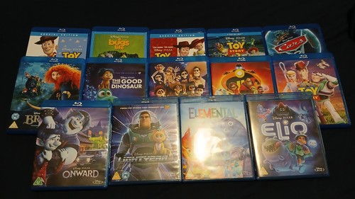 Pixar x14 blu ray - pixar, bundle