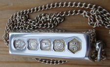 Vintage Silver Ingot On A