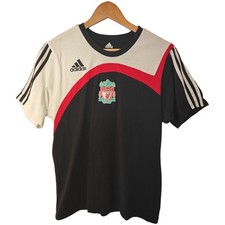 Adidas, 2007, Black, Embroidered LFC Liverpool FC T-Shirt Training Top, UK M.