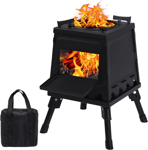 Wood burning camp - burning, stove