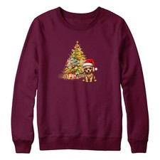 Apricot Poodle Christmas Scene