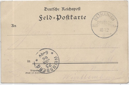 1906 bethanien german south - bethanien,,