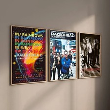 Radiohead In Rainbows Poster Waterproof Wall Art Sticker Vintage Decor