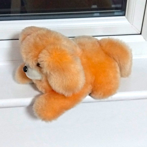 Tan cream plush - cream, dog