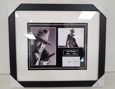 John Wayne Framed Poster Print Black & White 15x13" Commemorative Film Western